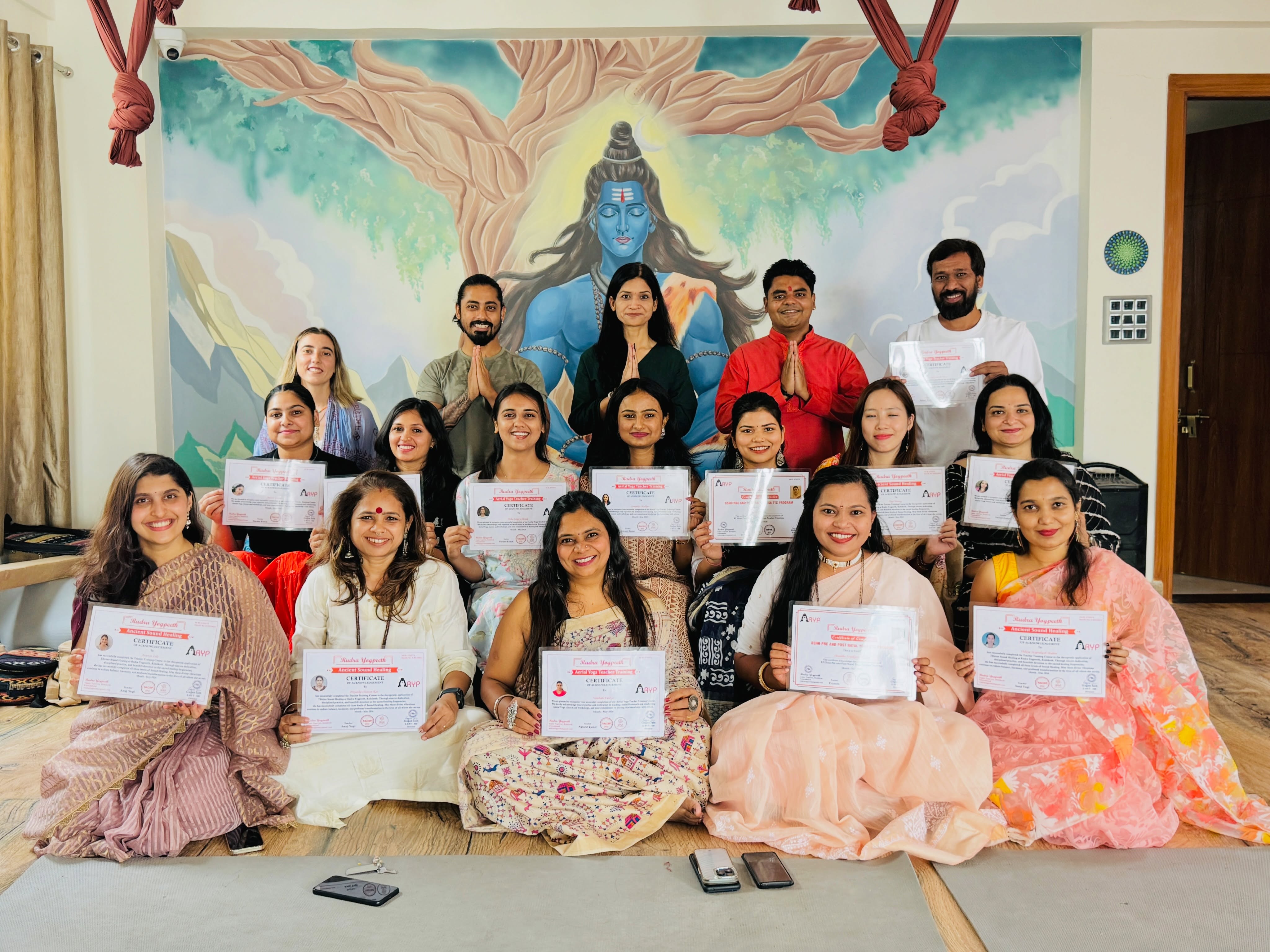 Rishikesh - the yoga capital of the world with Himalayan mountains and Ganges River